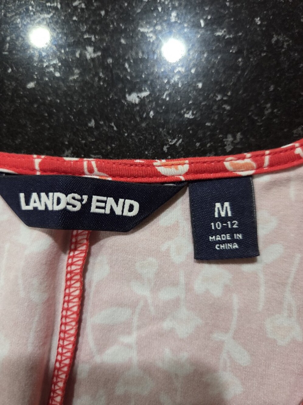 Lands' End Red Floral Sleeveless Maxi Dress - Size M - Picture 4 of 8